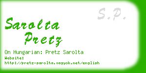 sarolta pretz business card